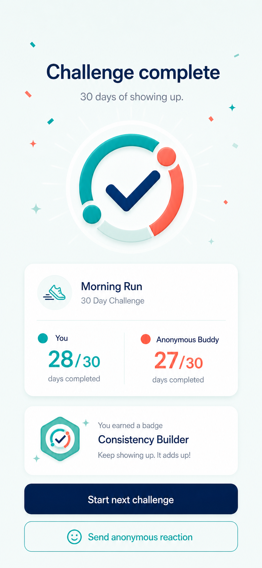 HabitBuddy challenge complete